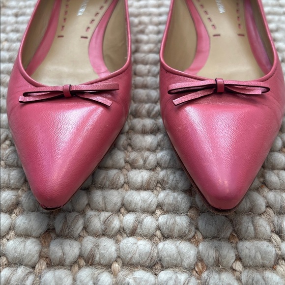 BCBGMaxAzria Pink Leather Flats - Picture 2 of 8